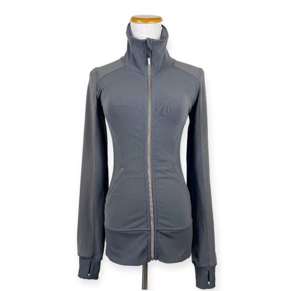 lululemon athletica Jackets & Blazers - Lululemon Contempo Jacket Full Zip Soot Light Running 2 Luon